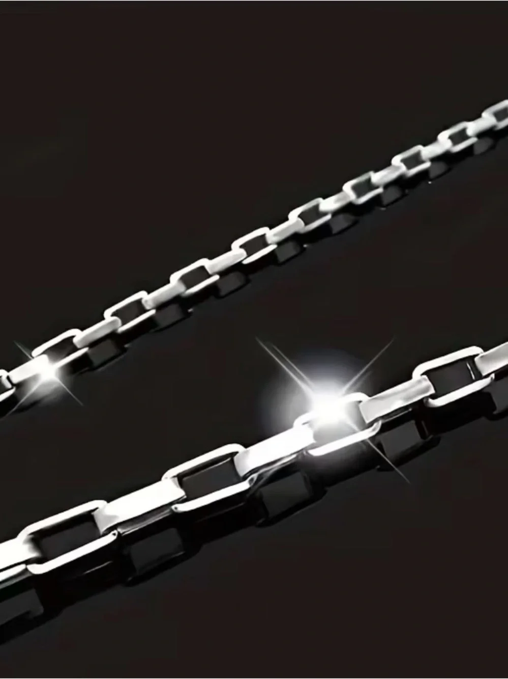 Classic Silver Link Chain Necklace for Men